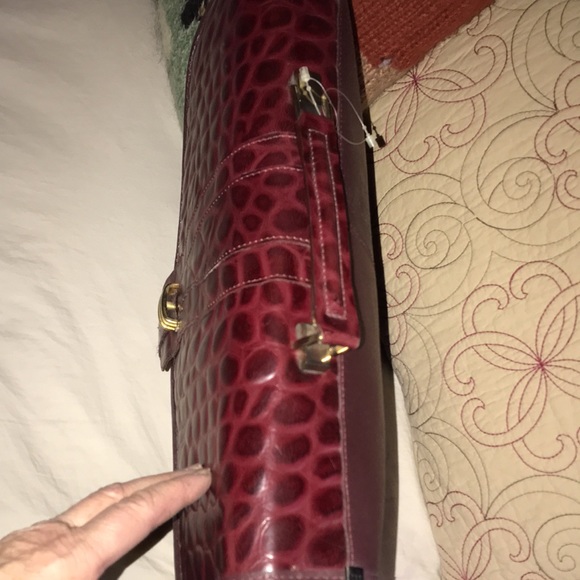 New old stock leather and moc croc briefcase - Picture 5 of 7